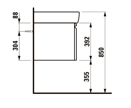 Мебель для ванной Laufen Pro L 60 см белый, 2 ящика