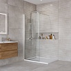 Душевая перегородка Belbagno KRAFT-L-1-80-C-Cr 80x195 прозрачная, хром