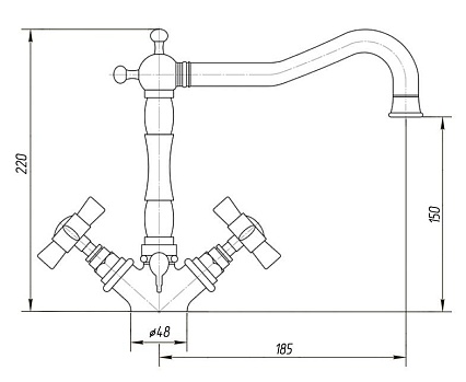 Смеситель для раковины Migliore Princeton ML.PRN-834.CR хром