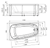 Акриловая ванна Радомир Рона 158х90 L 1-01-0-1-1-343