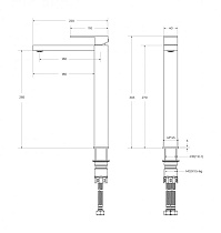 Смеситель для раковины Cezares SLIDER-LC-NOP-W0 черный матовый