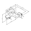 Смеситель для ванны Am.Pm X-Joy F85A10044 розовое золото