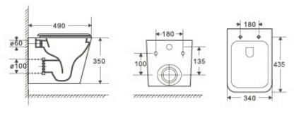 Комплект Weltwasser 10000010327 унитаз Gelbach 004 GL-WT + инсталляция Marberg 410 + кнопка Mar 410 RD GL-WT