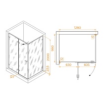 Душевой уголок RGW Stilvol SV-040Gr 130x100 серый, прозрачное 353204030-110