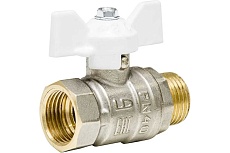 Шаровой кран LD PRIDE 1/2'' вн/нар бабочка белая 544494