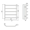 Полотенцесушитель водяной Domoterm Лаура П5 500x600-500 с боковым подкл., хром