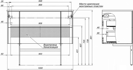 Мебель для ванной Allen Brau Reality 100 см со столешницей, рapyrus white matt