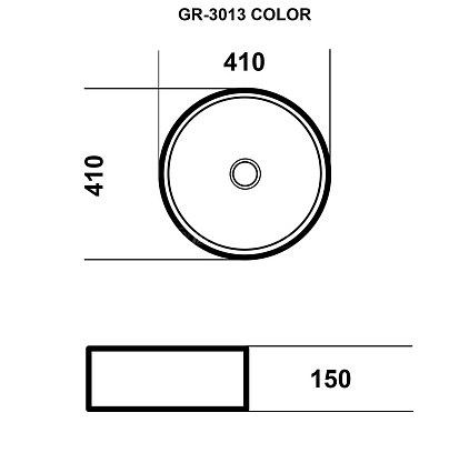 Раковина Grossman Color GR-3013VIM 41 см бордовый матовый