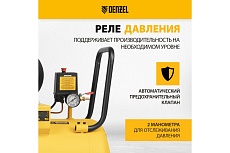 Воздушный компрессор Denzel BCI4000-T/100 ременной привод, 4,0 кВт, 100 литров, 690 л/мин 58123