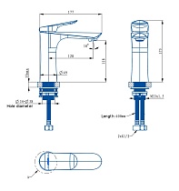 Смеситель для раковины Arrow AMP11857 хром