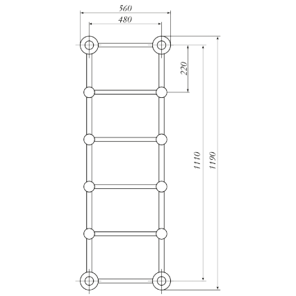 Полотенцесушитель электрический Migliore Colosseum 56x119 SX ML.CLS-EL.310.CR хром