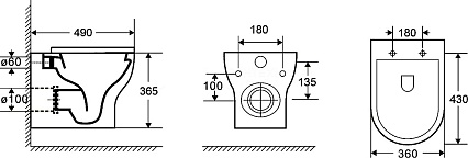 Комплект Weltwasser 10000006508 унитаз Erlenbach 004 GL-WT + инсталляция + кнопка Amberg RD-WT