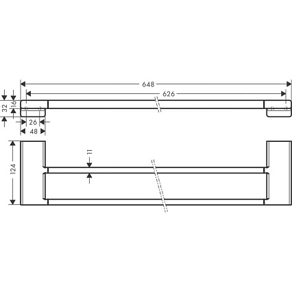 Полотенцедержатель Hansgrohe AddStoris 41743990 полированное золото