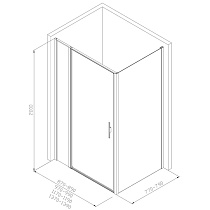 Душевой уголок Allen Brau Priority 100x80 прозрачный, черный браш