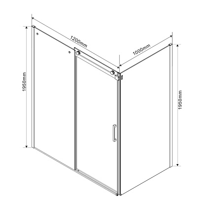 Душевой уголок Vincea Como 120x100 VSR-1C1012CLB черный, прозрачный