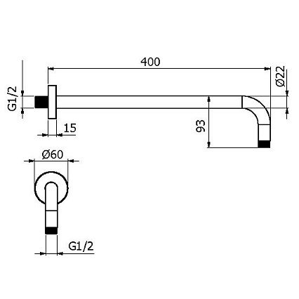 Кронштейн для душа Plumberia Shower SAT3130RS медь брашированная