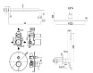 Душевой набор Paffoni Light KITLIG015HGSP душ 22.5 см, брашированное медовое золото