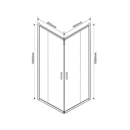 Душевой уголок Vincea Garda VSS-1G8090CGB 90x80 черный, тонированный