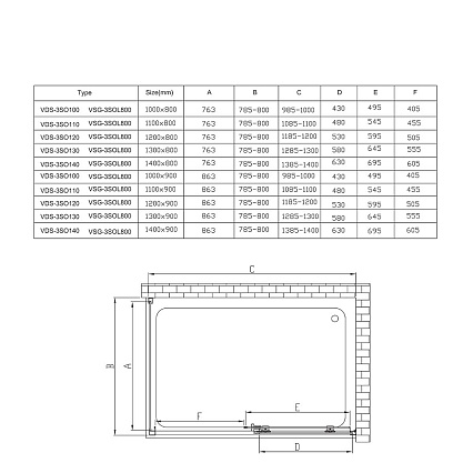 Душевой уголок Vincea Soft VSR-3SO8010CL 100x80 хром, прозрачное