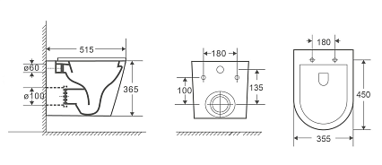 Комплект Weltwasser 10000011083 унитаз Salzbach 041 MT-BL + инсталляция Marberg 507 + кнопка Mar 507 SE