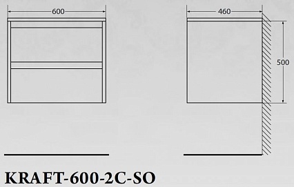 Мебель для ванной BelBagno Kraft 60 см со столешницей Pino Pasadena