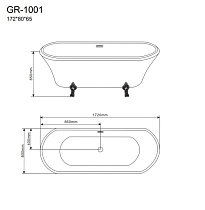 Акриловая ванна Grossman Retro GR-1001 172x80