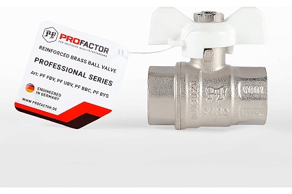 Шаровой кран PROFACTOR PF STANDARD в/в бабочка 1/2 дюйма PF FBV 300