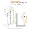 Душевая дверь RGW Passage PA-114-B 110x195, прозрачное, черный 030811411-14