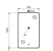 Зеркало Black&White Universe 945.MR600 60x100 см с подсветкой