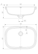 Раковина Arrow AP41008C 56 см белый