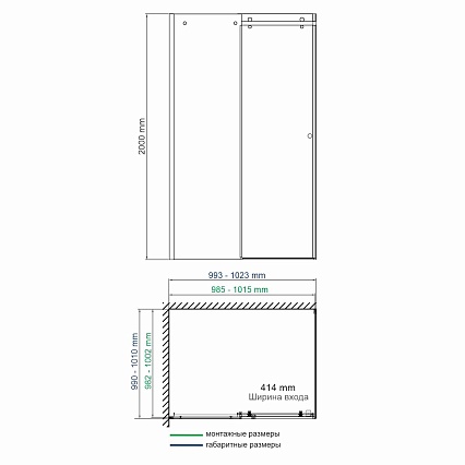 Душевой уголок WasserKRAFT Vils 56R19 100x100 прямоугольный