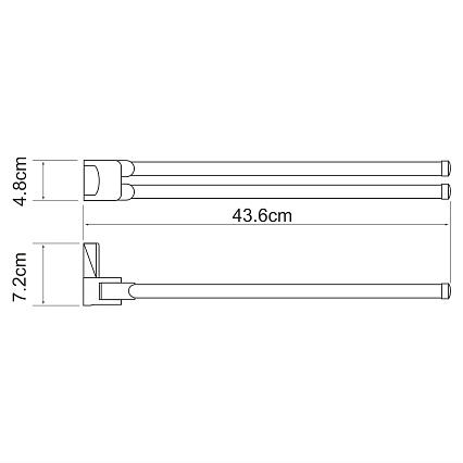 Полотенцедержатель WasserKRAFT Leine K-5031WHITE двойной