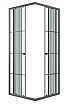 Душевой уголок Niagara Eco NG-1009-14QKL 90x90 стекло с рисунком клетка, черный