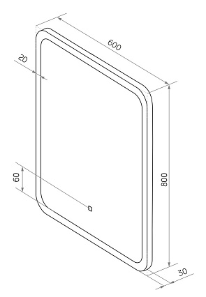 Зеркало Континент Glamour 60x80 см с подсветкой ЗЛП140