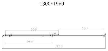 Душевая дверь Vincea Slim-N VDS-4SN130CLB 130x195 черный, прозрачная