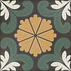 Керамогранит DNA Tiles Sync Flower Green 15x15 см, 125635