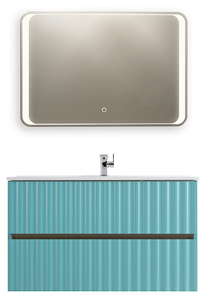 Мебель для ванной Art&Max Elegant 100 см, LED подсветка, светло-зеленый
