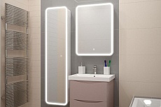 Зеркальный шкаф-пенал Art&Max Platino 40x160 с подсветкой