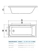 Акриловая ванна AlbaSpa Gamma 150x70 белый ВПР0220200100