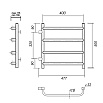 Полотенцесушитель водяной Domoterm Стефано П4 400x500-320 с боковым подкл., хром