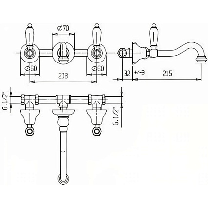 Смеситель для раковины Cezares First FIRST-BLS1