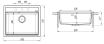 Кухонная мойка Florentina Липси 60 см, грей FSm
