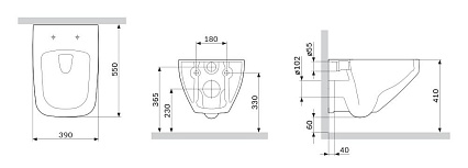 Подвесной унитаз Am.Pm Inspire V2.0 C50A1700SC безободковый, с сиденьем микролифт