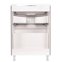 Мебель для ванной Style Line Бергамо мини Люкс Plus 60 см напольная, серый антисрейч