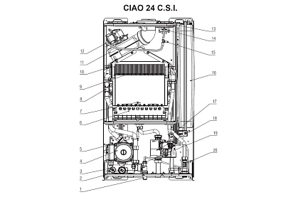 Газовый котел Beretta CIAO 24 CSI 20048923