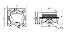 Смеситель для душа AQUAme AQM8802CR термостат, хром