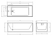 Акриловая ванна Abber AB9274-1.7 170x75