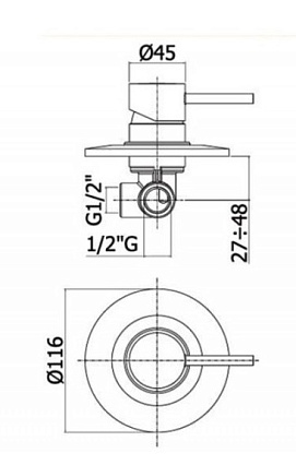 Смеситель для душа Paffoni Light LIG011CR хром