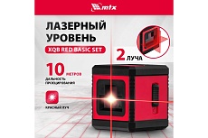 Лазерный уровень MTX xqb red basic set, 10 м, красный луч, батарейки, резьба 1/4&quot; 35018