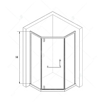 Душевой уголок RGW Hotel HO-084G 90x90 золото, сатинат